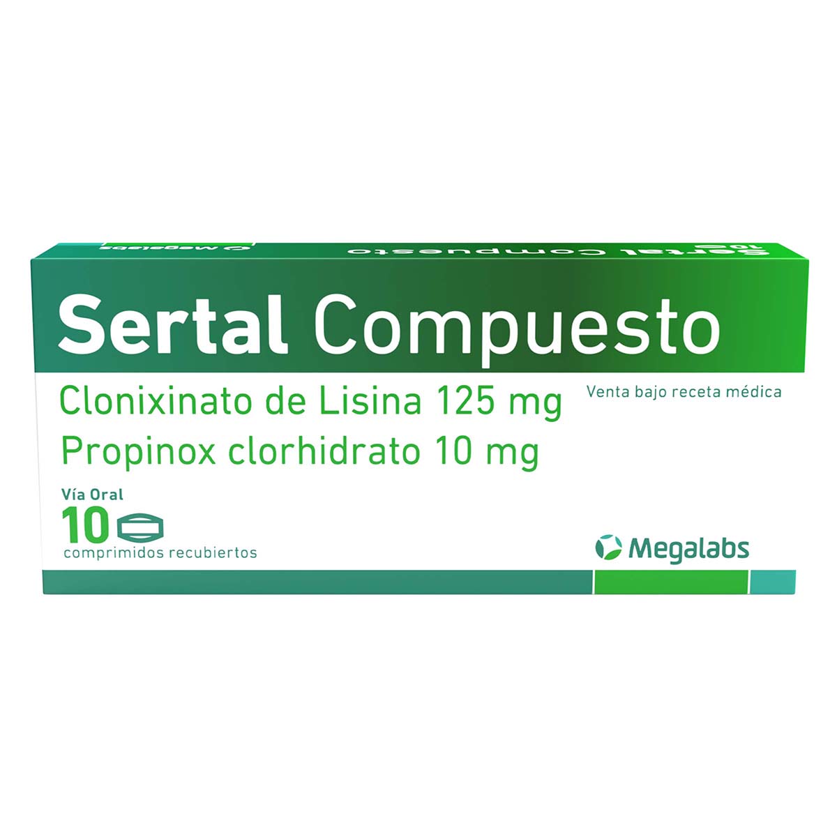 Sertal Compuesto 125 Mg/10 Mg Roemmers Caja X 10 Comprimidos Recubiertos.
