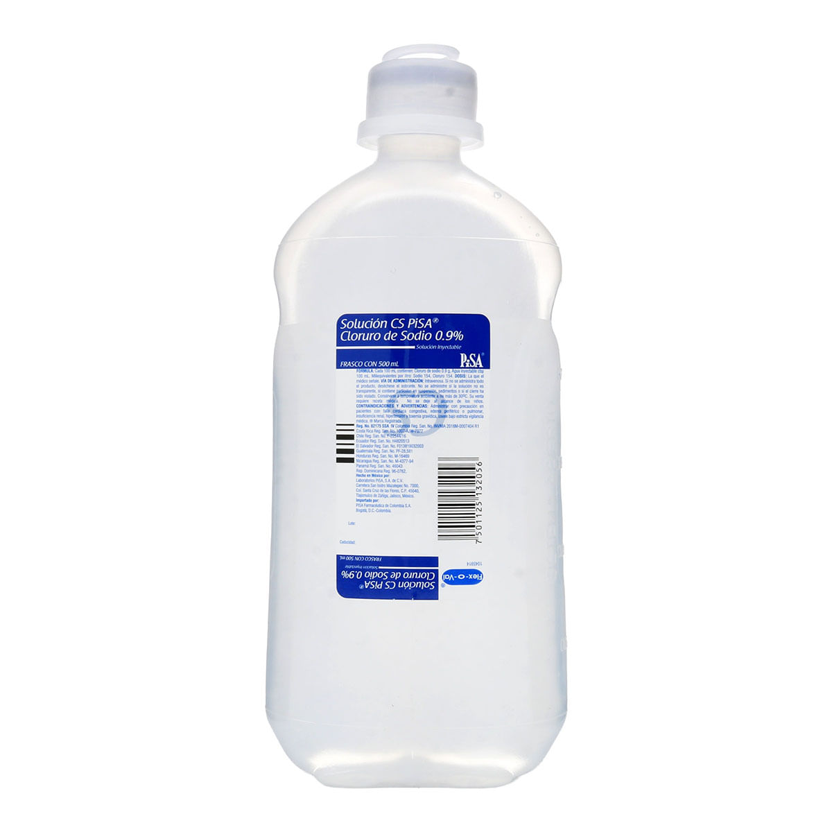 Solución Inyectable Cloruro De Sodio CS Pisa 0.9% Frasco x 500 mL