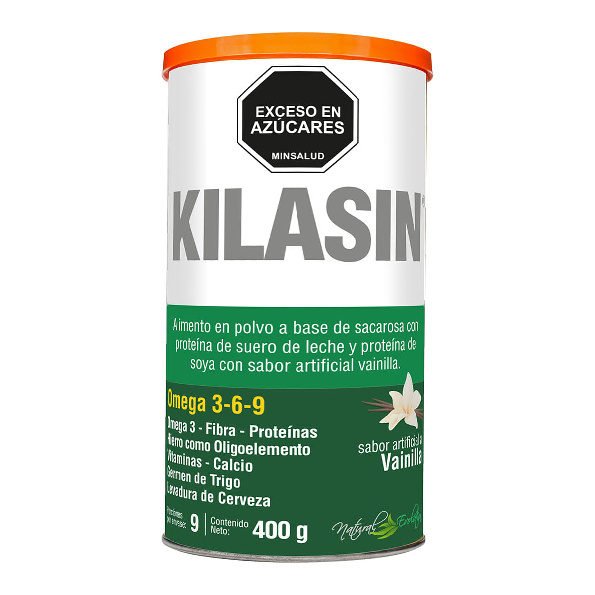 Alimento Natural Evolution Kilasin Polvo Vainilla Frasco X 400 G.