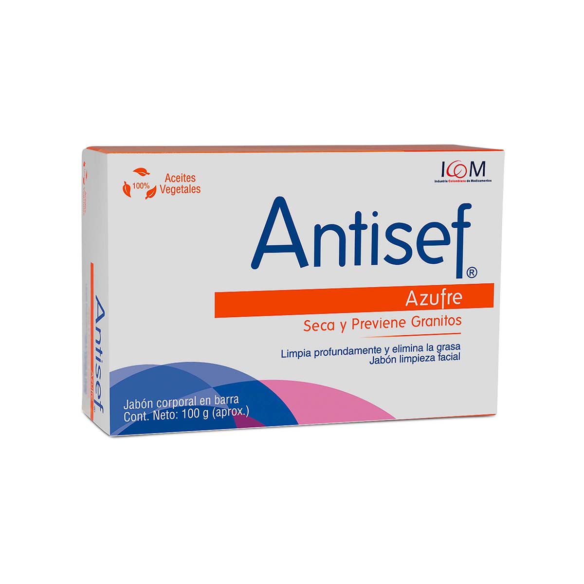 Jabón Icom Antisef Azufre Barra X 100 G.