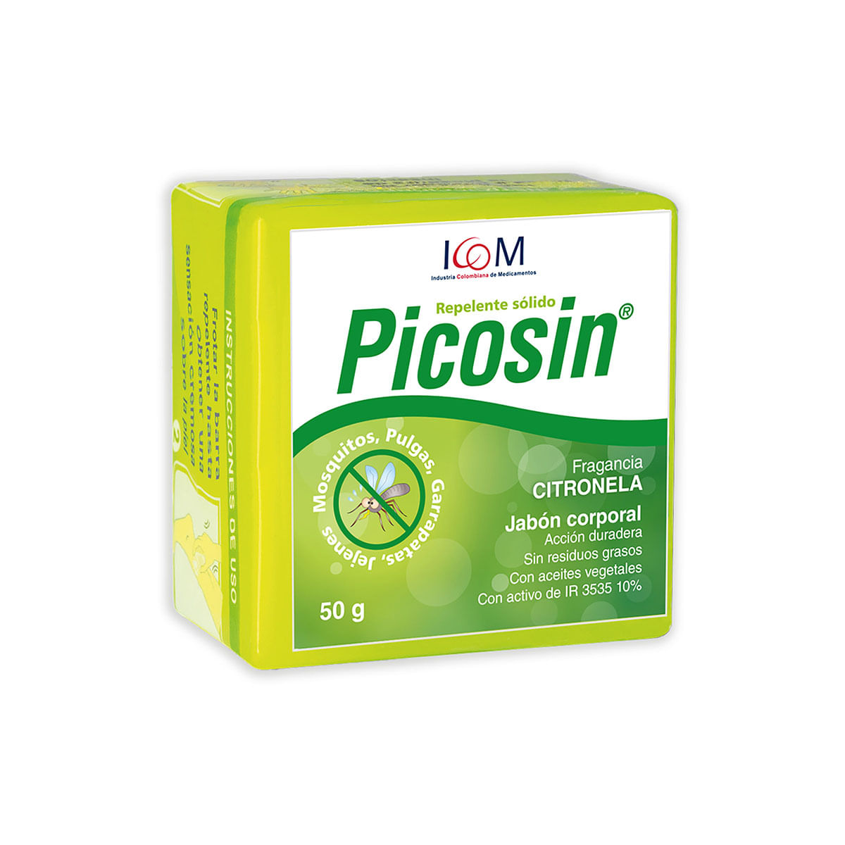 Jabón Repelente Icom Picosin Sólido Citronela Barra x 50 g