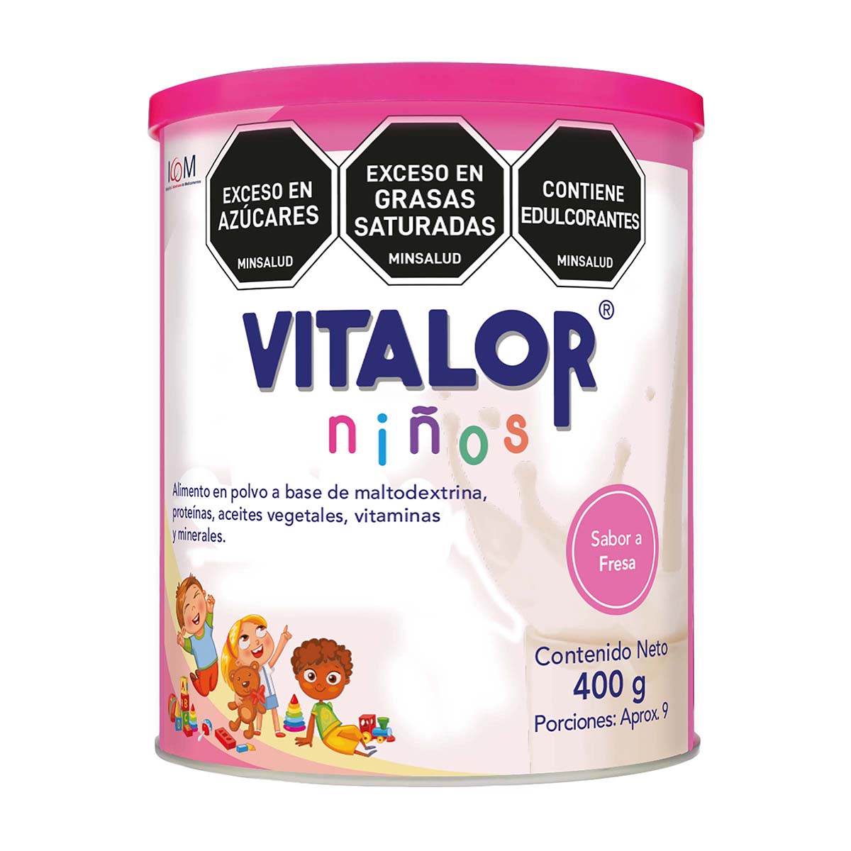 Alimento Icom Vitalor Niños Fresa Polvo Tarro x 400 g