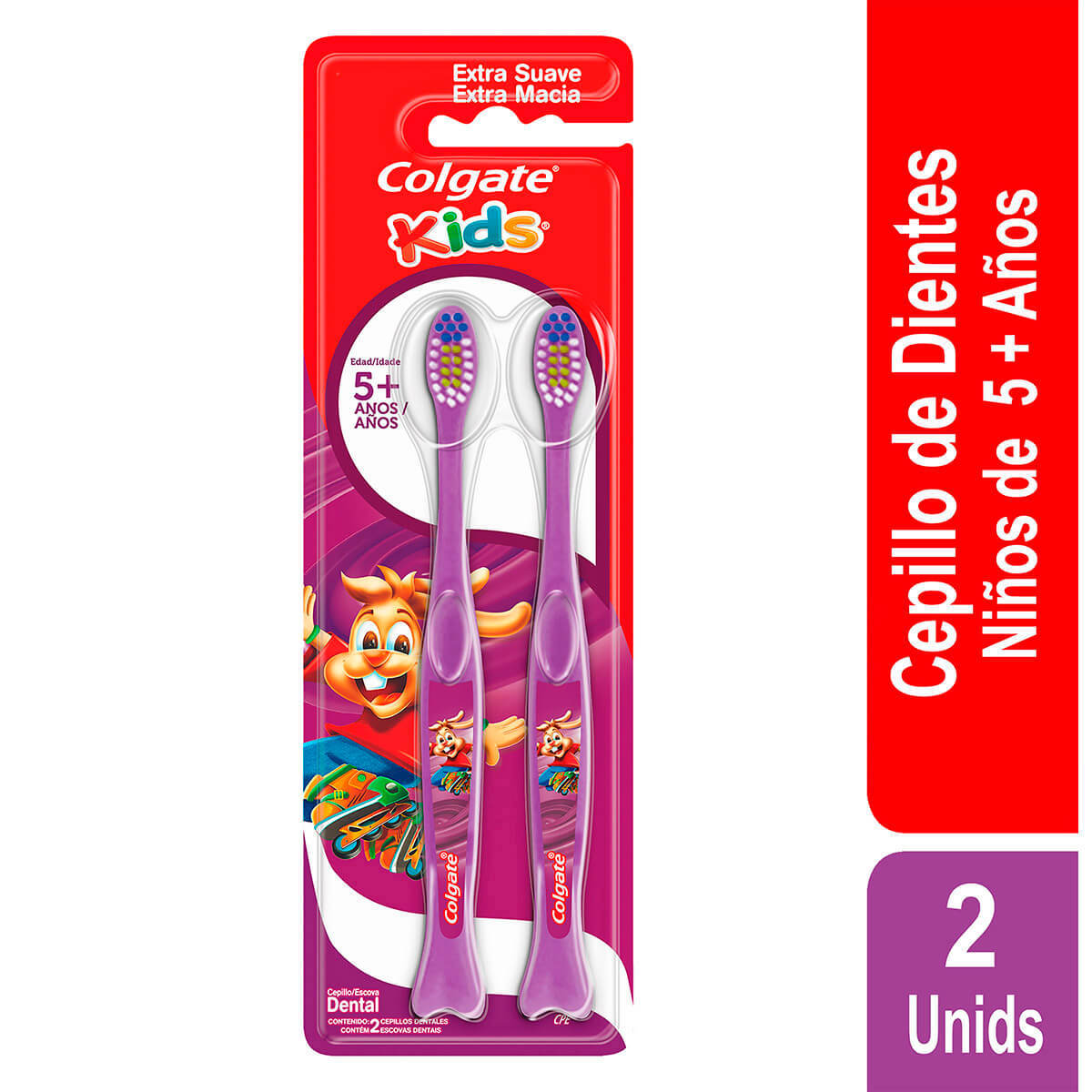 Cepillo Dental Colgate Kids 5+ Blister x 2 Uds