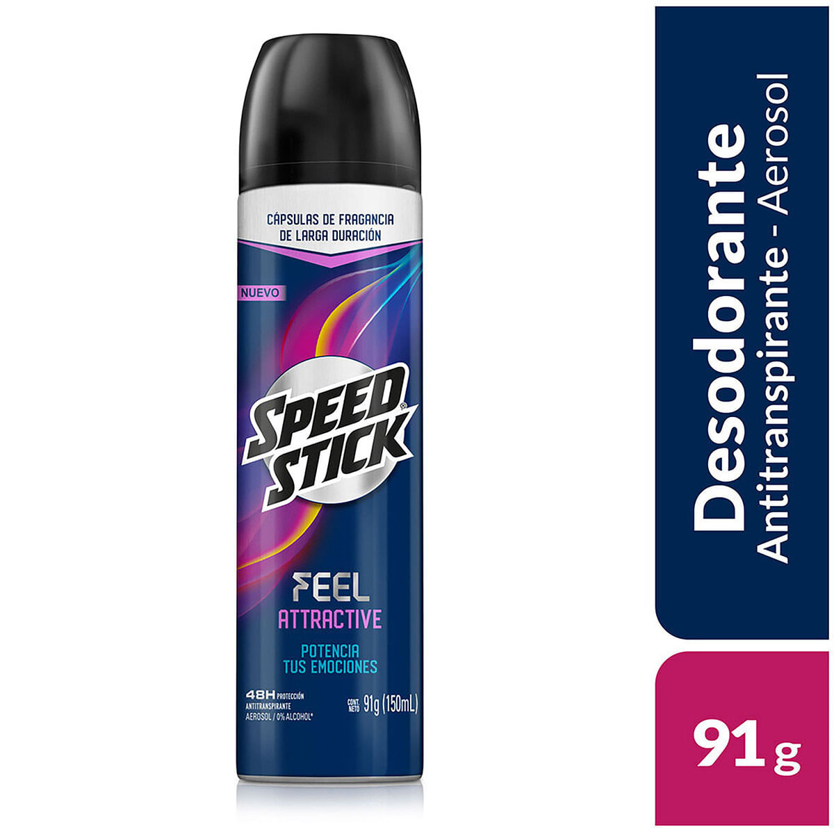 Desodorante en Aerosol Feel Attractive Speed Stick Frasco x 91 g