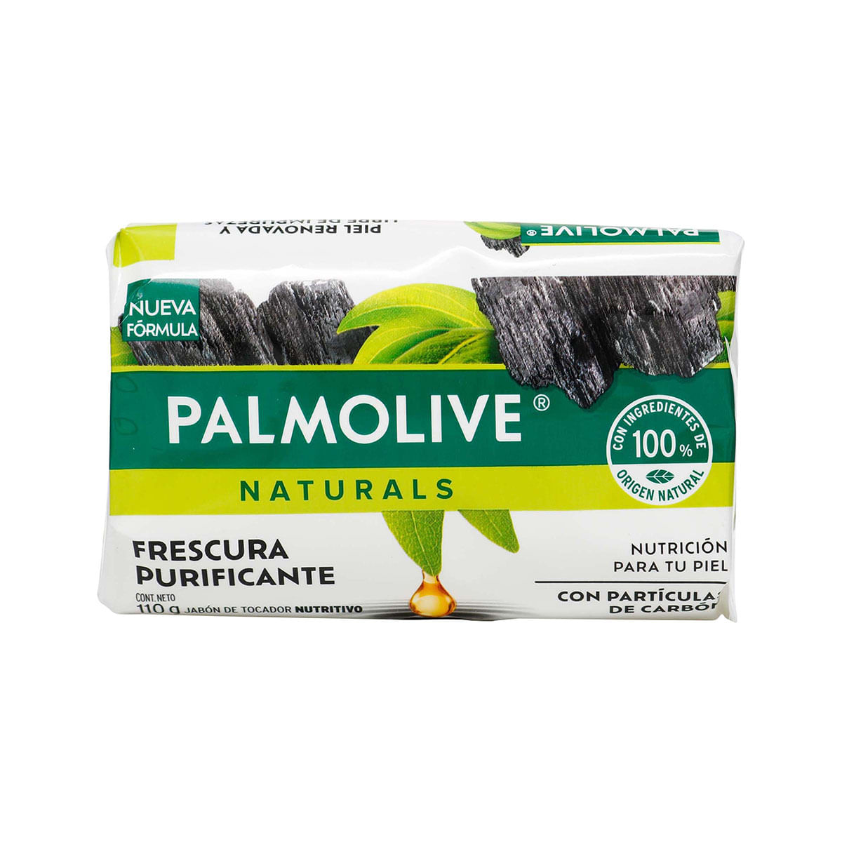 Jabón Palmolive Naturals frescura Purificante Partículas de Carbón Barra x 110 g