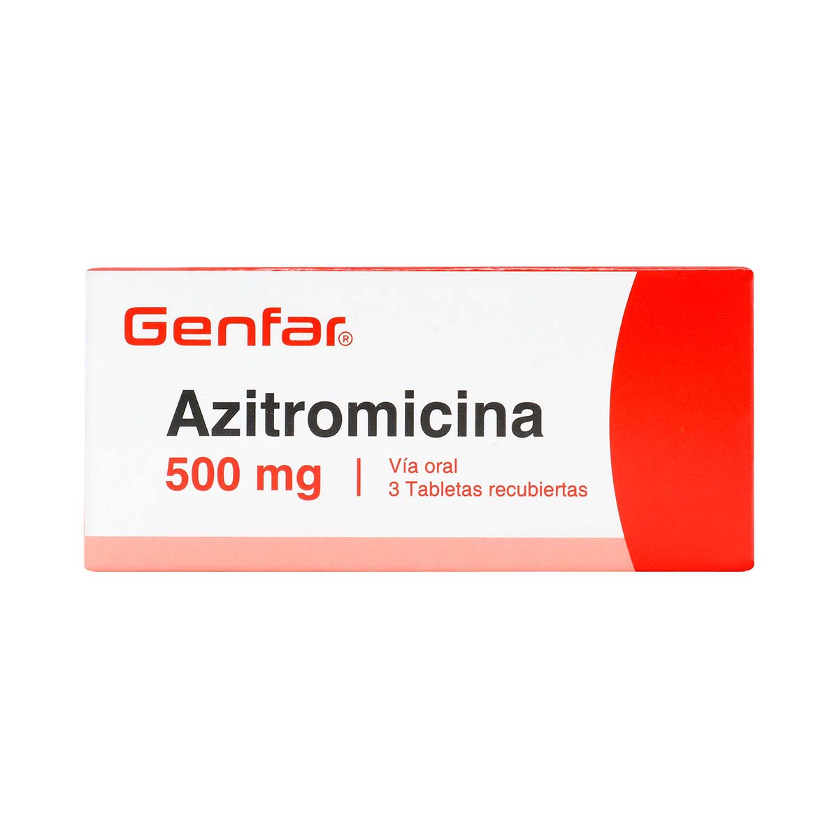 Azitromicina 500 Mg Genfar Caja x 3 Tabletas Recubiertas