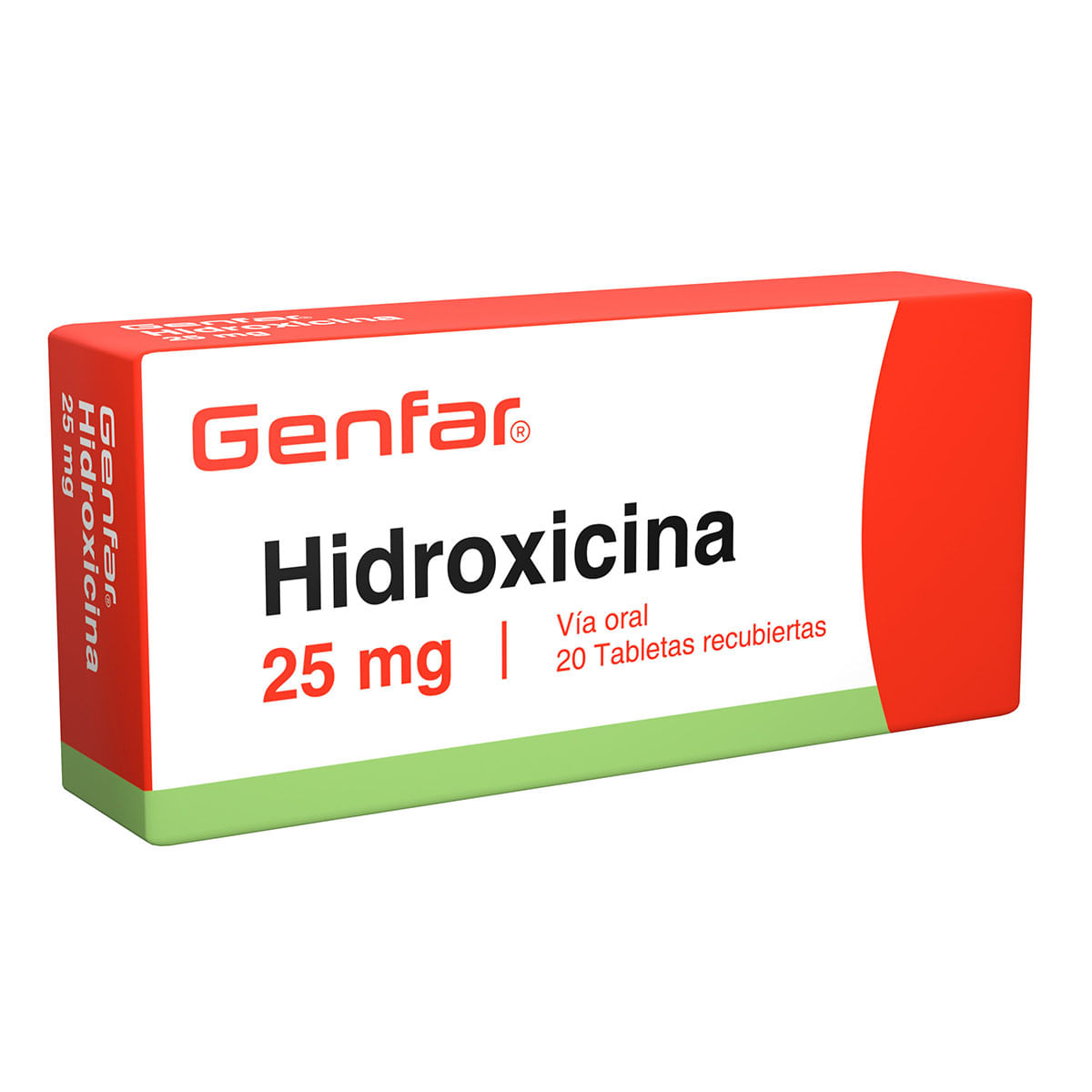 Hidroxicina Genfar 25 Mg Caja x 20 Tabletas Recubiertas