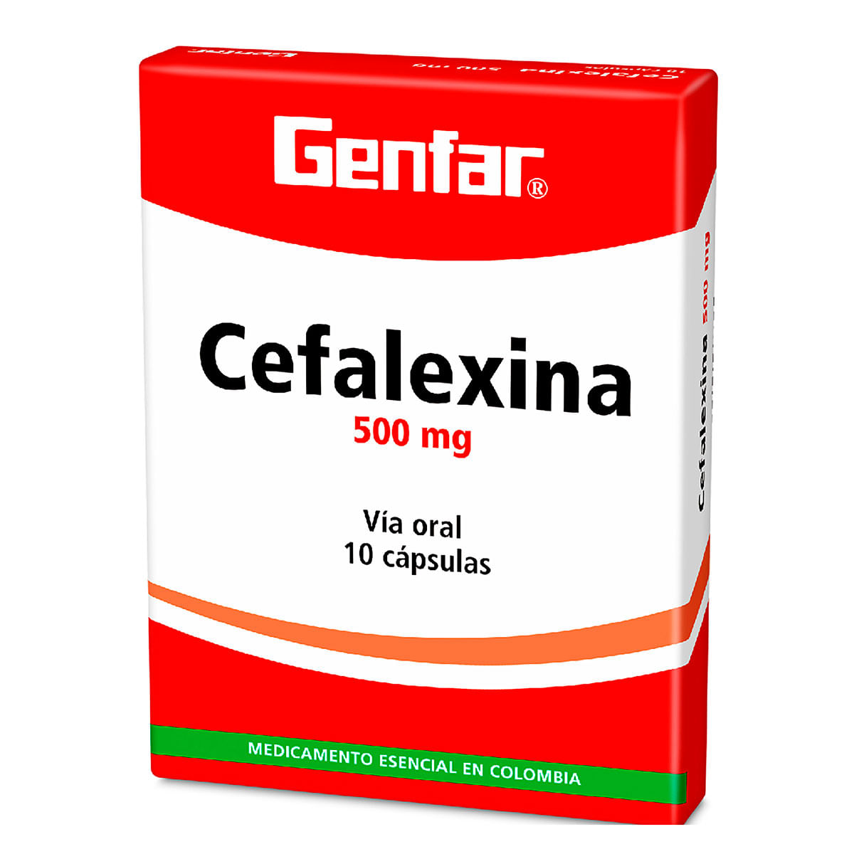 Cefalexina 500 Mg Genfar Caja x 10 Cápsulas