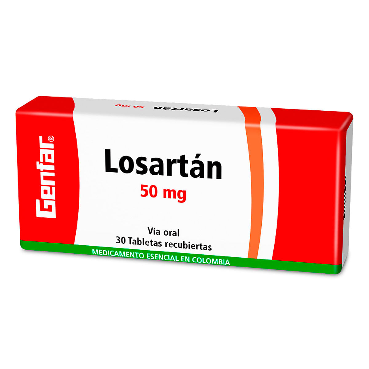Losartan 50 Mg Genfar Caja x 30 Comprimidos Recubiertos