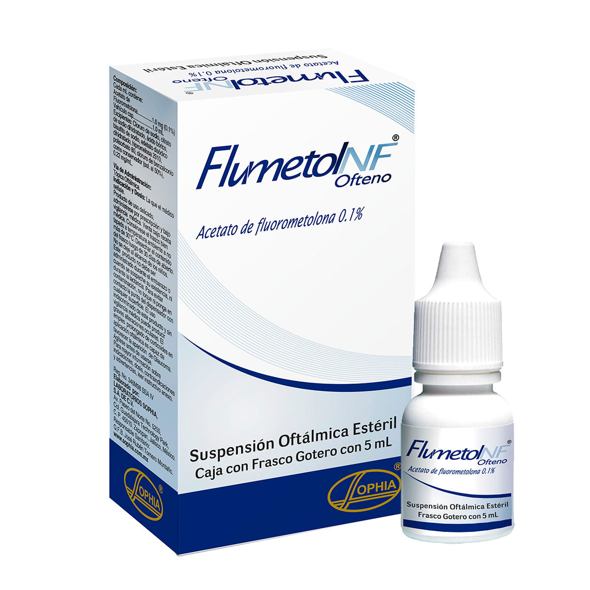 Suspensión Oftálmica Flumetol NF Ofteno Sophia Frasco Gotero x 5 mL