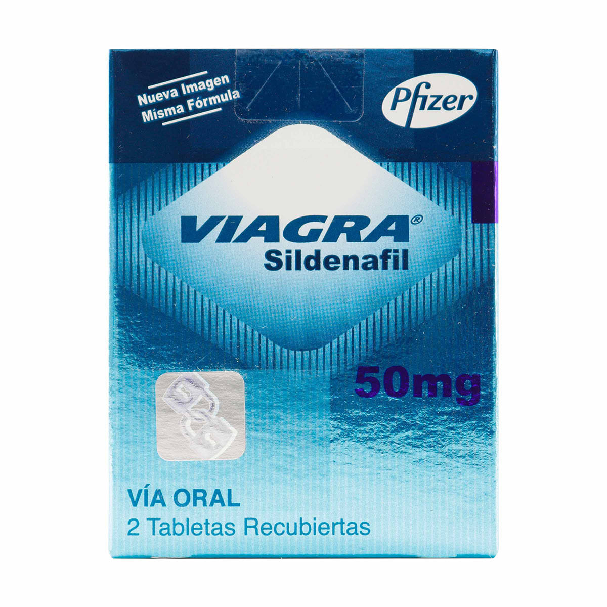 Viagra 50 Mg Pfizer Caja x 2 Tabletas Recubiertas