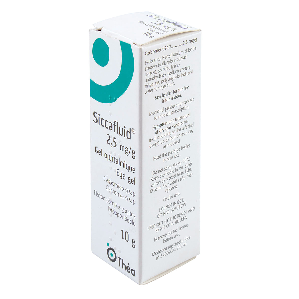 Gel Oftálmico Théa Siccafluid 2.5 Mg/g Tubo x 10 g