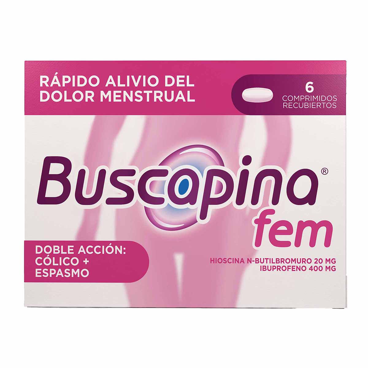 Buscapina Fem 20 Mg/400 Mg Caja x 6 Comprimidos Recubiertos