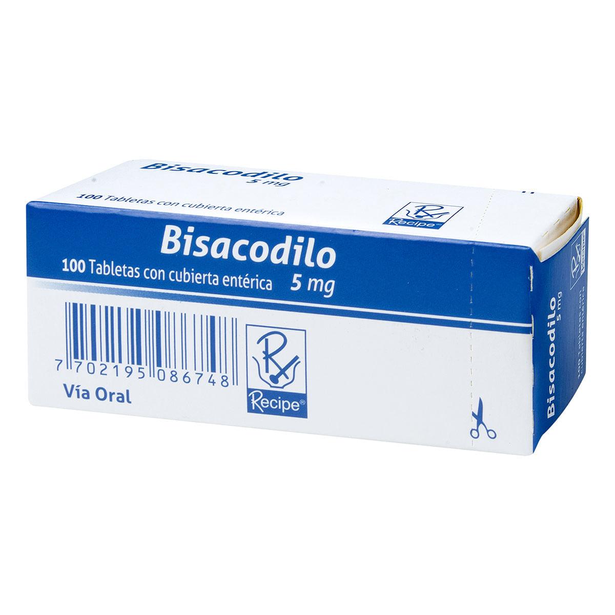 Bisacodilo 5 Mg Recipe Caja x 100 Tabletas
