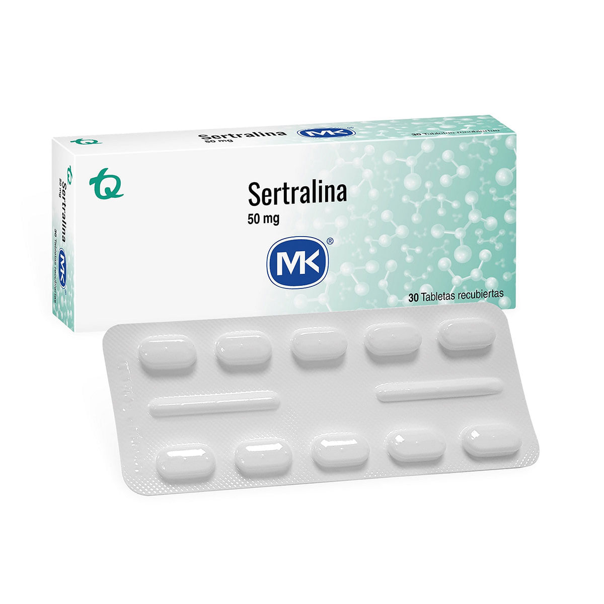 Sertralina 50 Mg MK Caja x 30 Tabletas Recubiertas