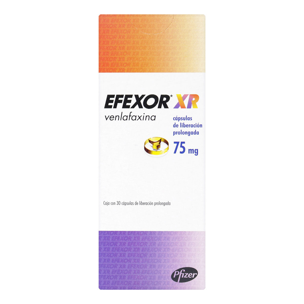 Efexor xR 75 Mg Pfizer Caja x 30 Cápsulas