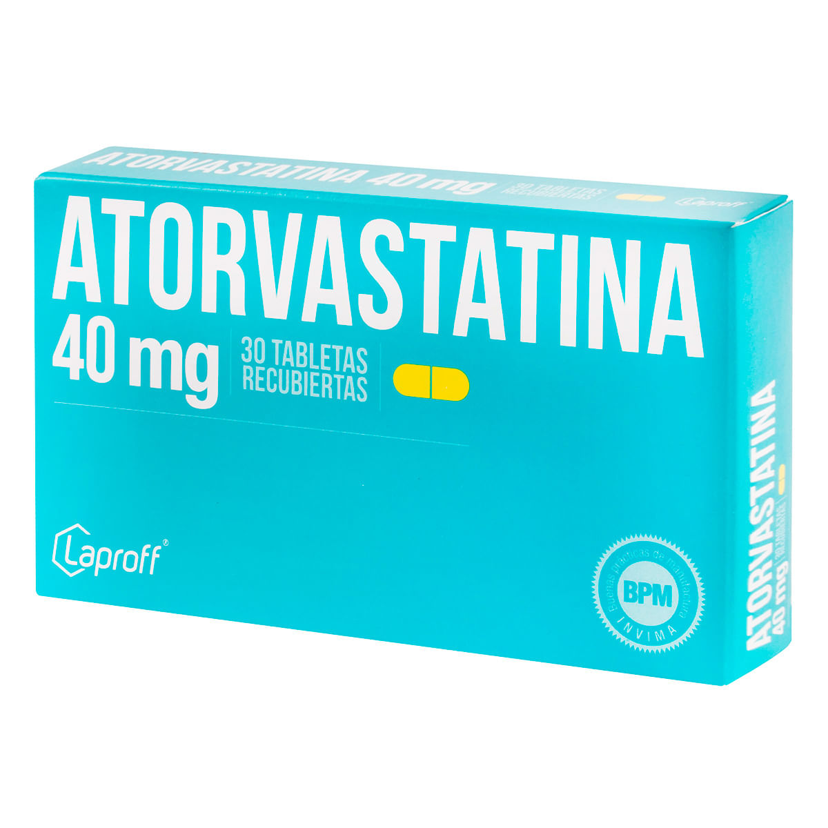 Atorvastatina 40 Mg Laproff Caja x 30 Tabletas Recubiertas