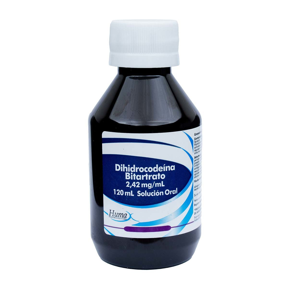 Solución Oral Dihidrocodeína Bitartrato 2.42 Mg/mL Humax Frasco x 120 mL