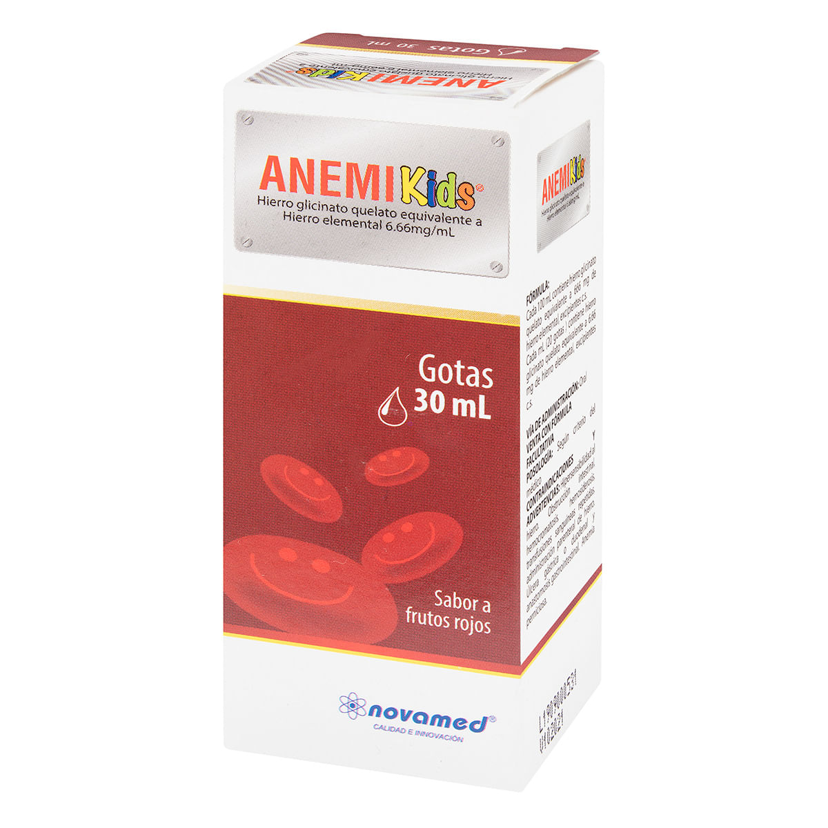Solución Anemi Kids Novamed Frutos Rojos Gotas Frasco x 30 mL