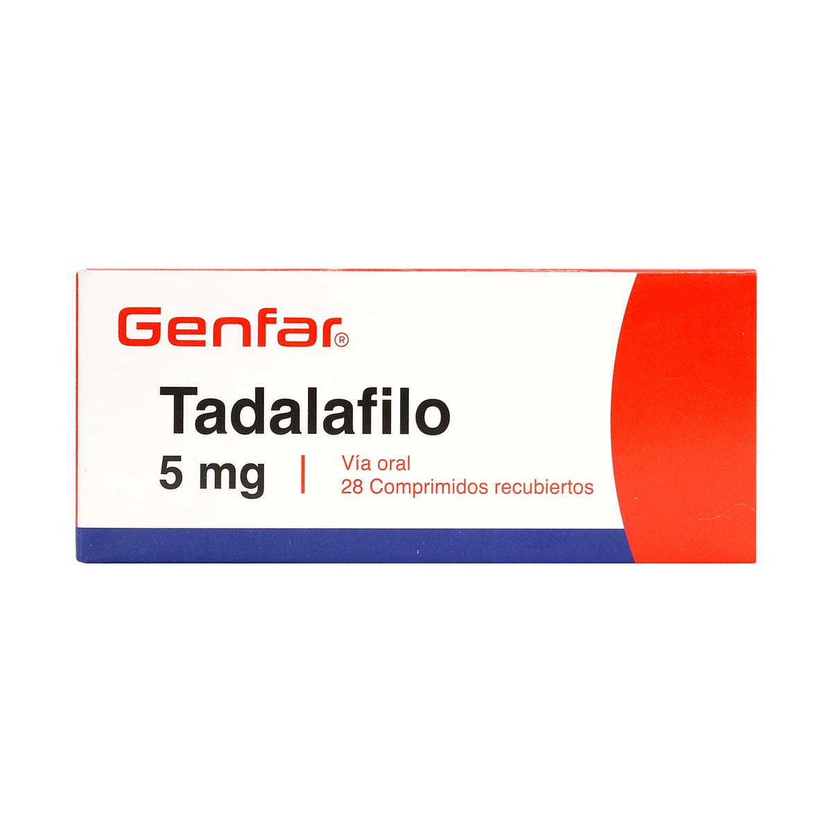 Tadalafilo 5 Mg Genfar Caja x 28 Comprimidos Recubiertos