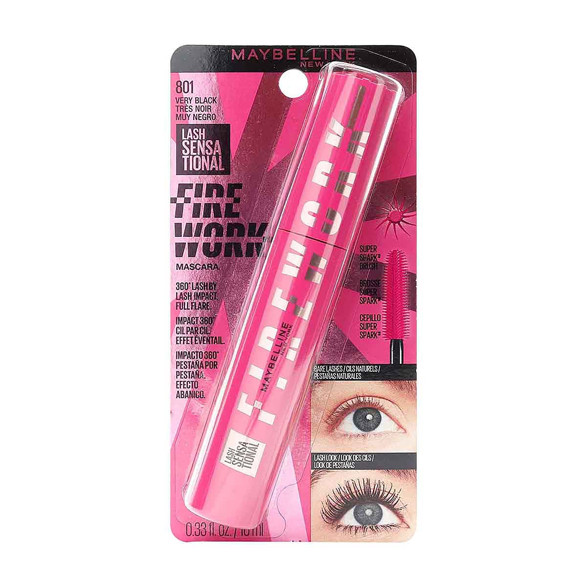 Pestañina Maybelline Lash Sensational Firework Muy Negro Frasco x 10 mL