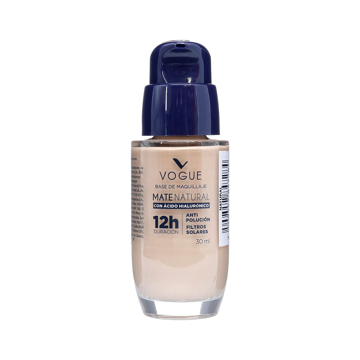 Base Liquida Vogue MateNatural Frasco x 30 mL