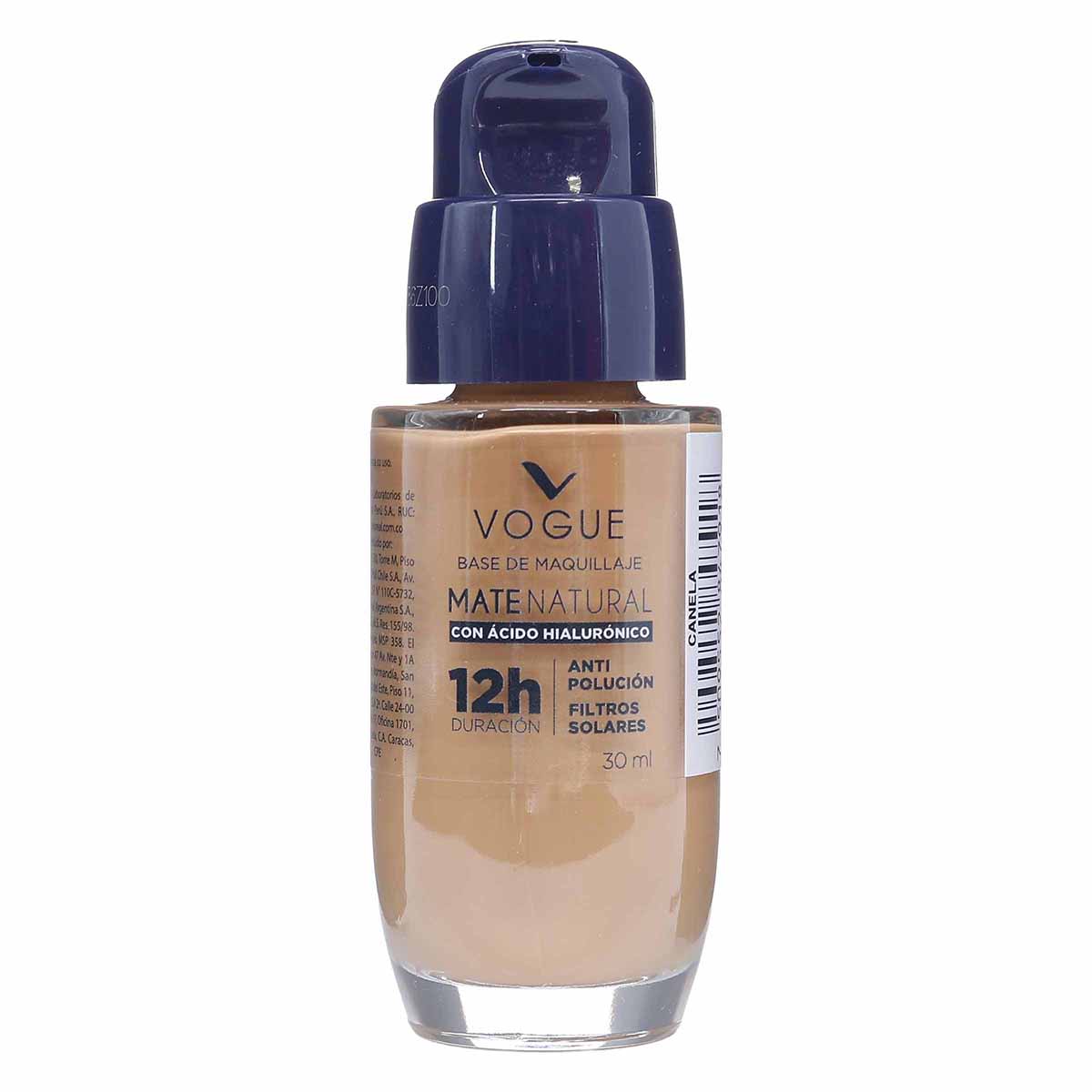 Base Liquida Vogue MateNatural Canela Frasco x 30 mL
