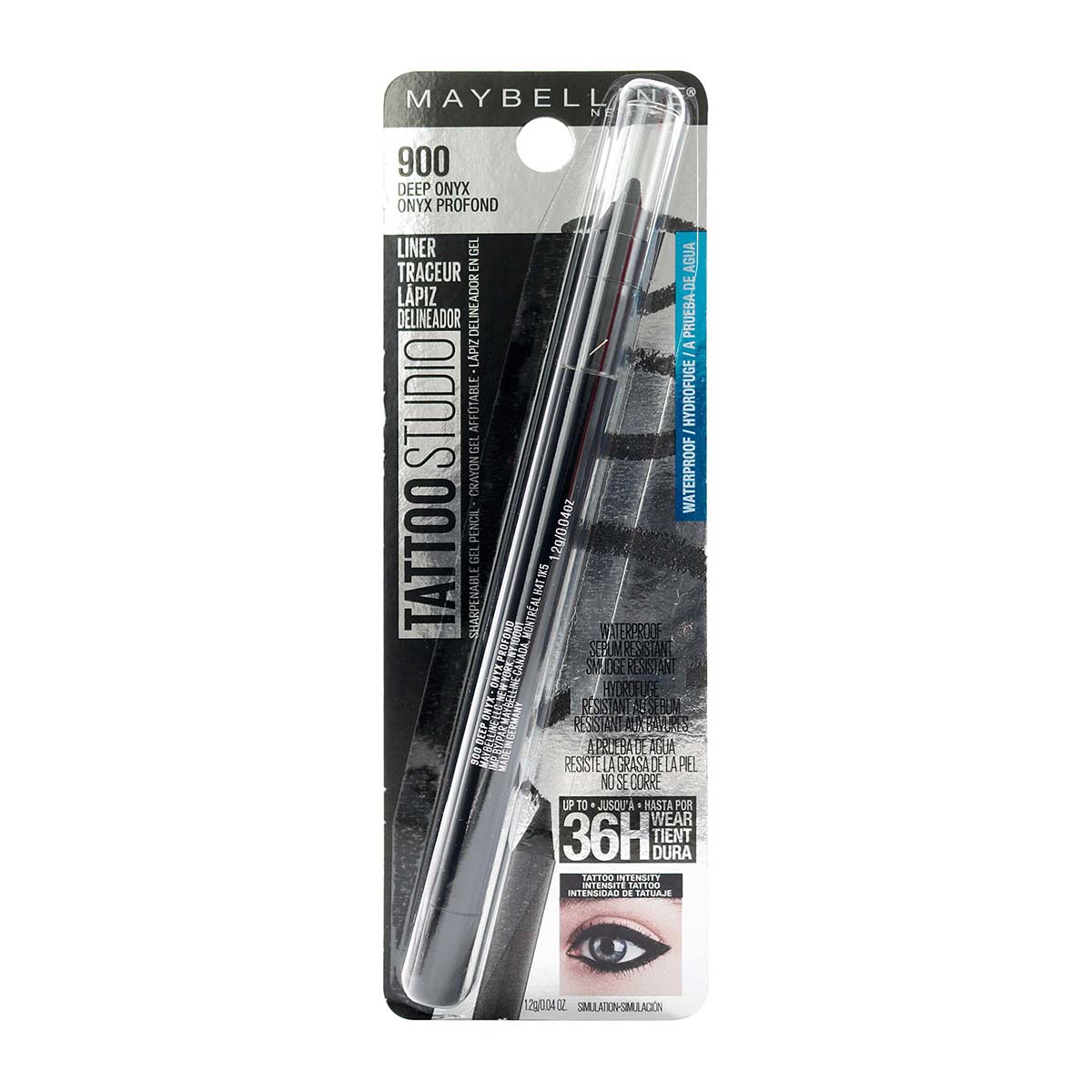 Lápiz Delineador en Gel Maybelline a Prueba de Agua x 1.2 g