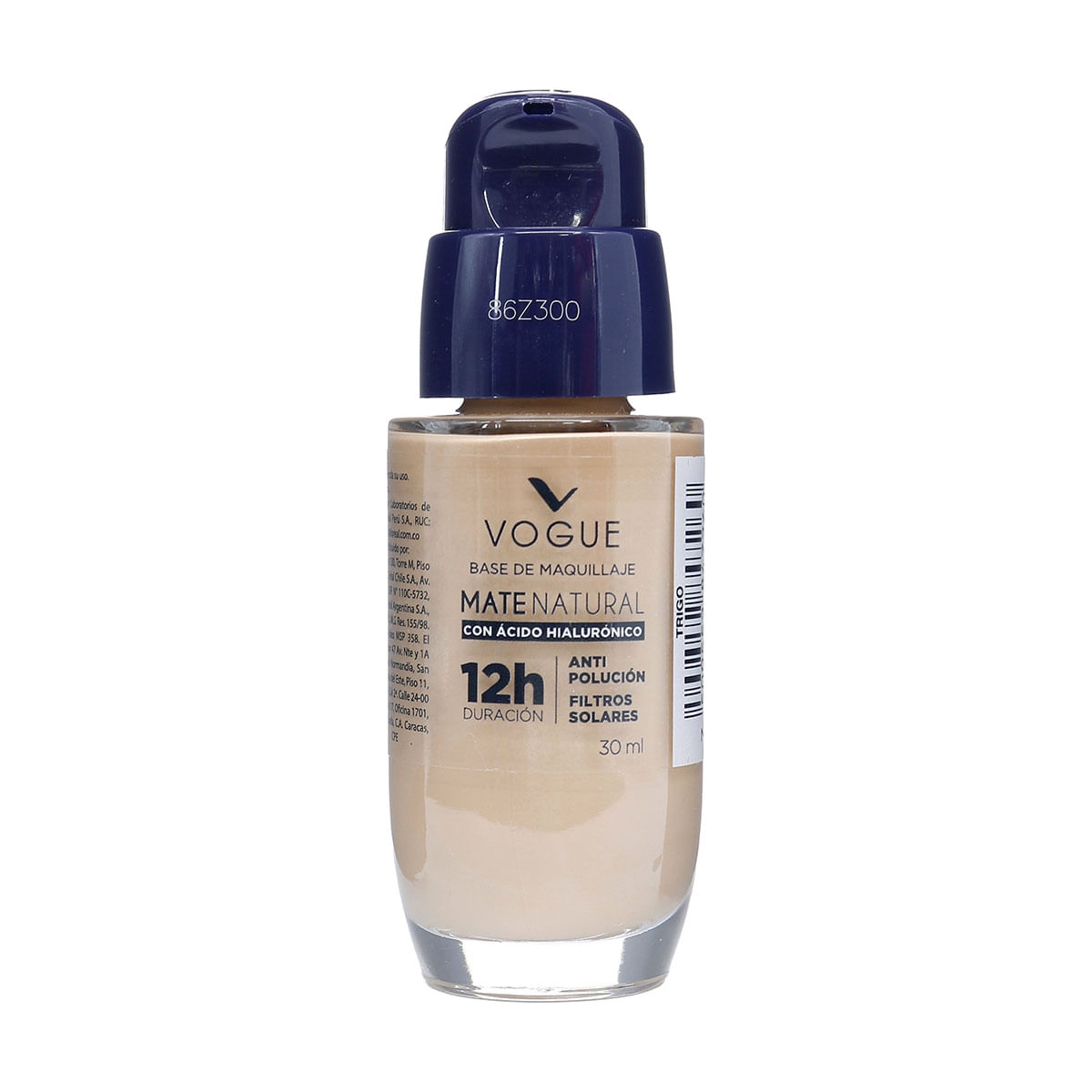 Base Liquida Vogue MateNatural Trigo Frasco x 30 mL