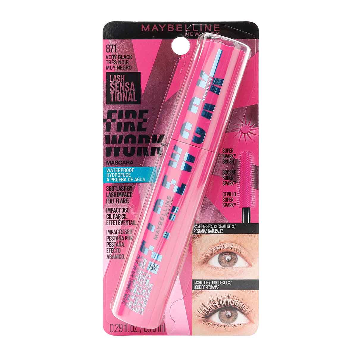 Pestañina a Prueba de Agua Maybelline Lash Sensational Firework Frasco x 8.75 mL
