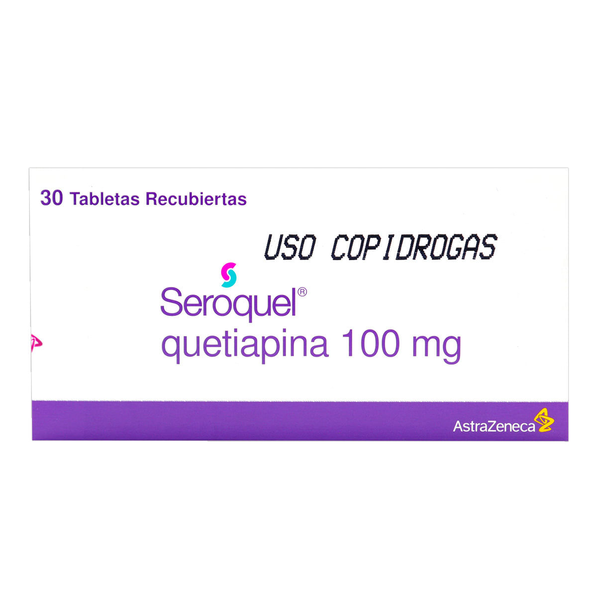 Seroquel 100 Mg Astra Zeneca Caja X 30 Tabletas Recubiertas.