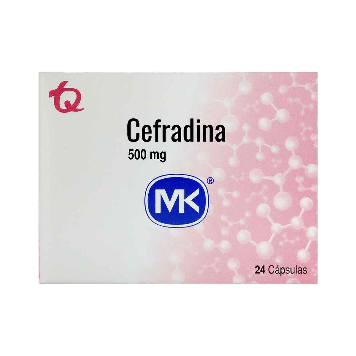 Cefradina 500 Mg Mk Caja X 24 Cápsulas.