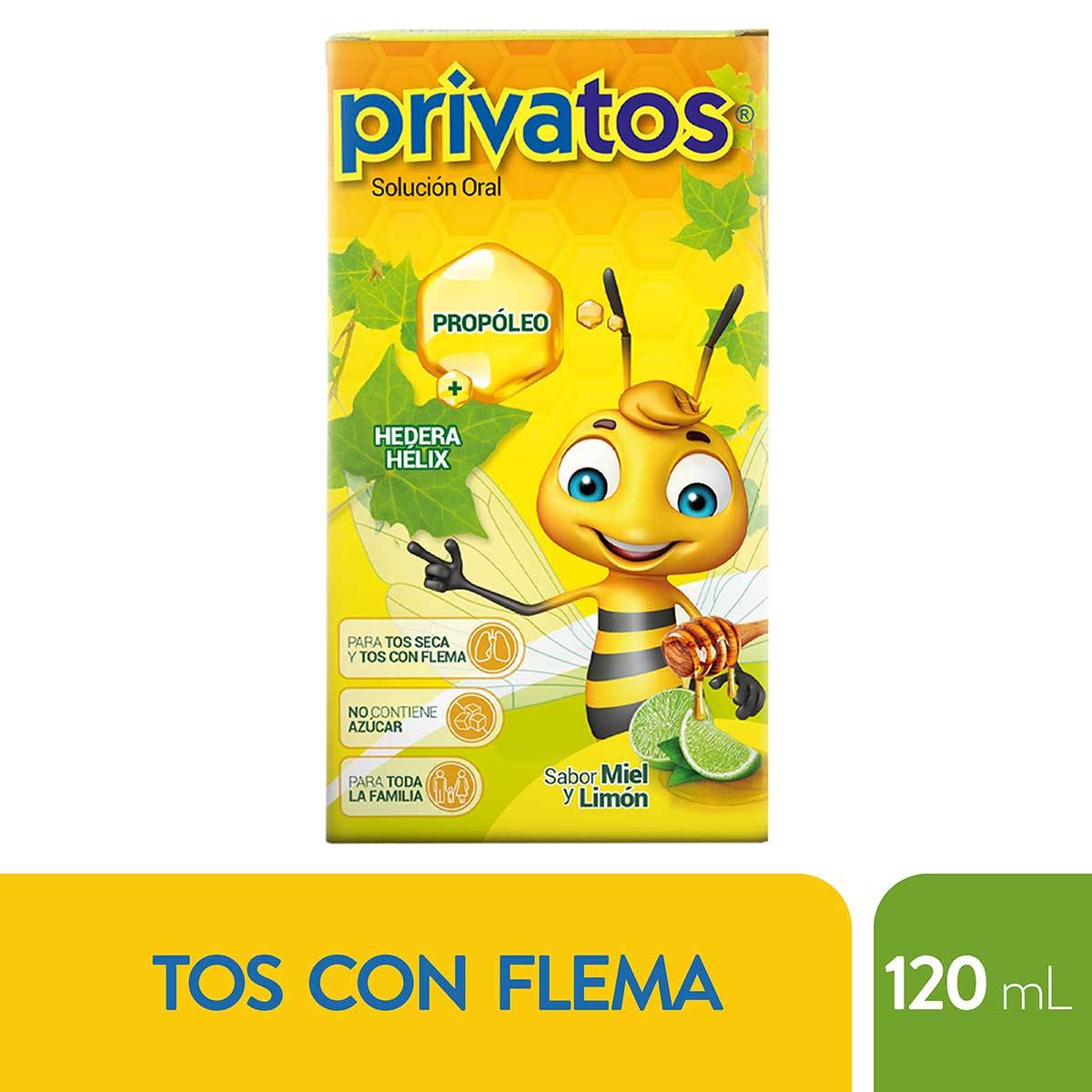 Solución Oral Privatos Miel y Limón Frasco x 120 mL