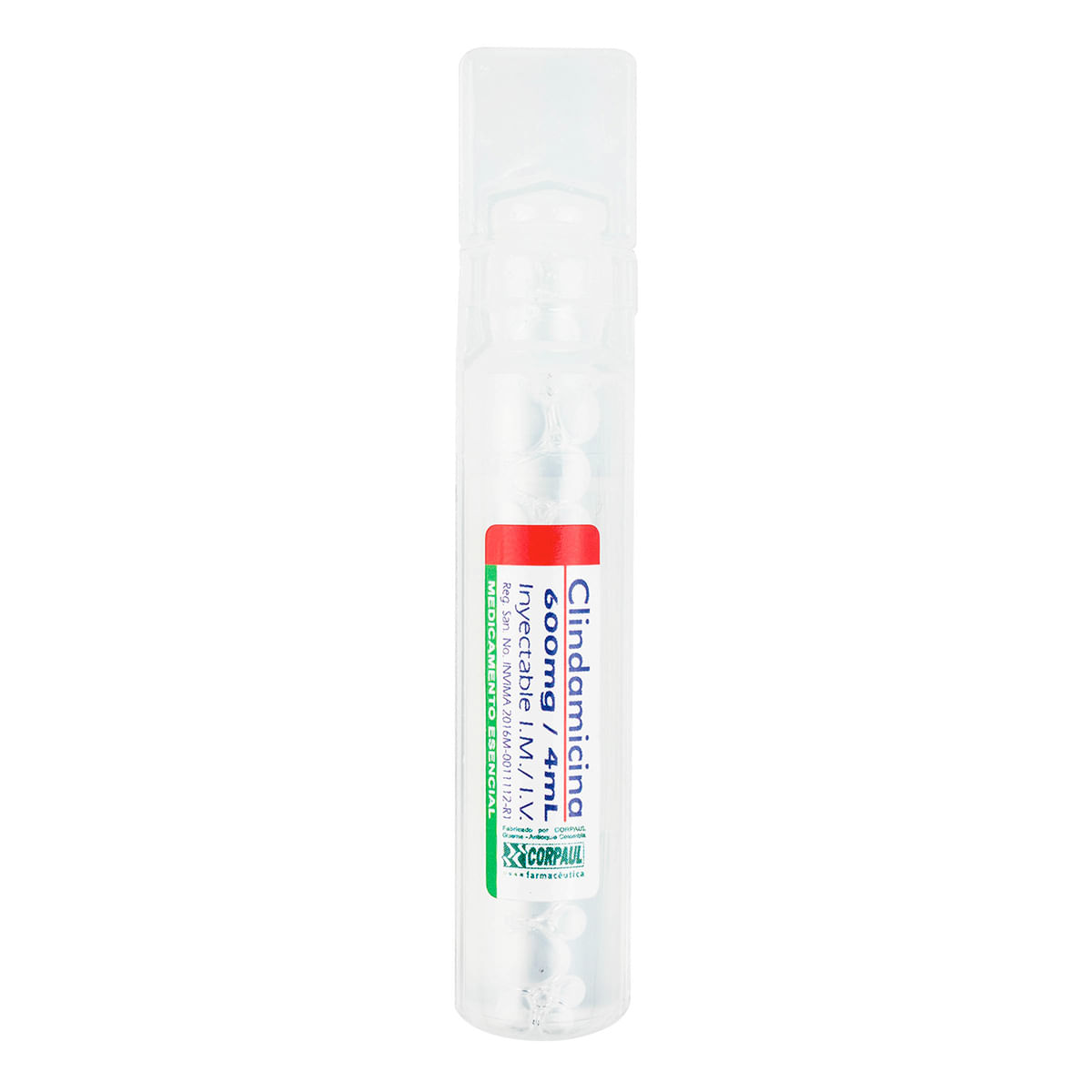 Solución Inyectable Clindamicina 600 Mg/4 Ml Corpaul Sobre 1 X Ampolla.