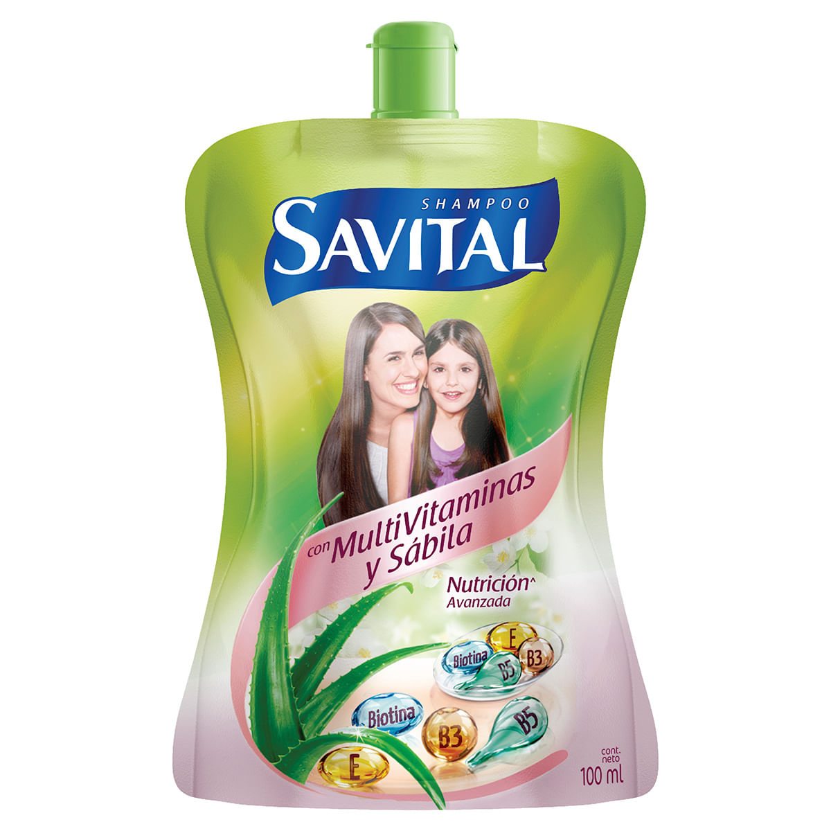 Shampoo Savital Multivitaminas Y Sábila Doypack X 100 Ml.