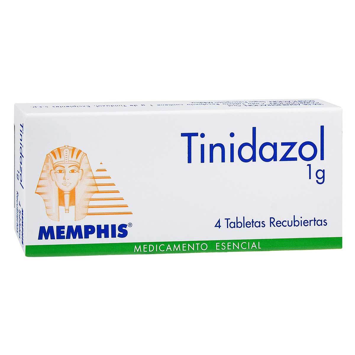 Tinidazol 1 G Memphis Caja X 4 Tabletas Recubiertas.