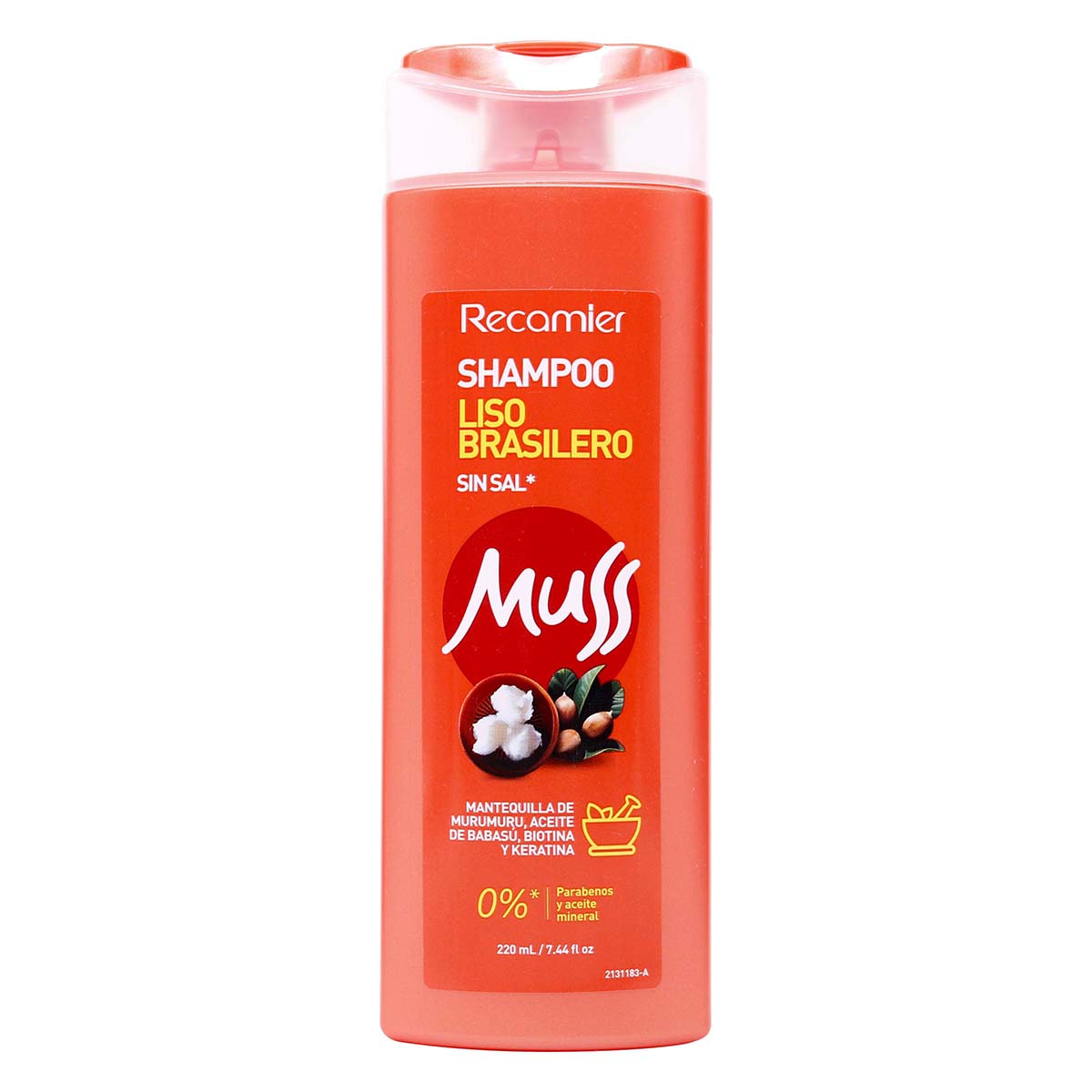 Shampoo Liso brasilero sin sal Muss x 220mL