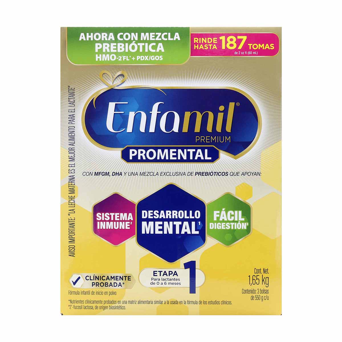 Fórmula infantil enfamil Premium 1 0 A 6 Meses Polvo Caja x 1650 g