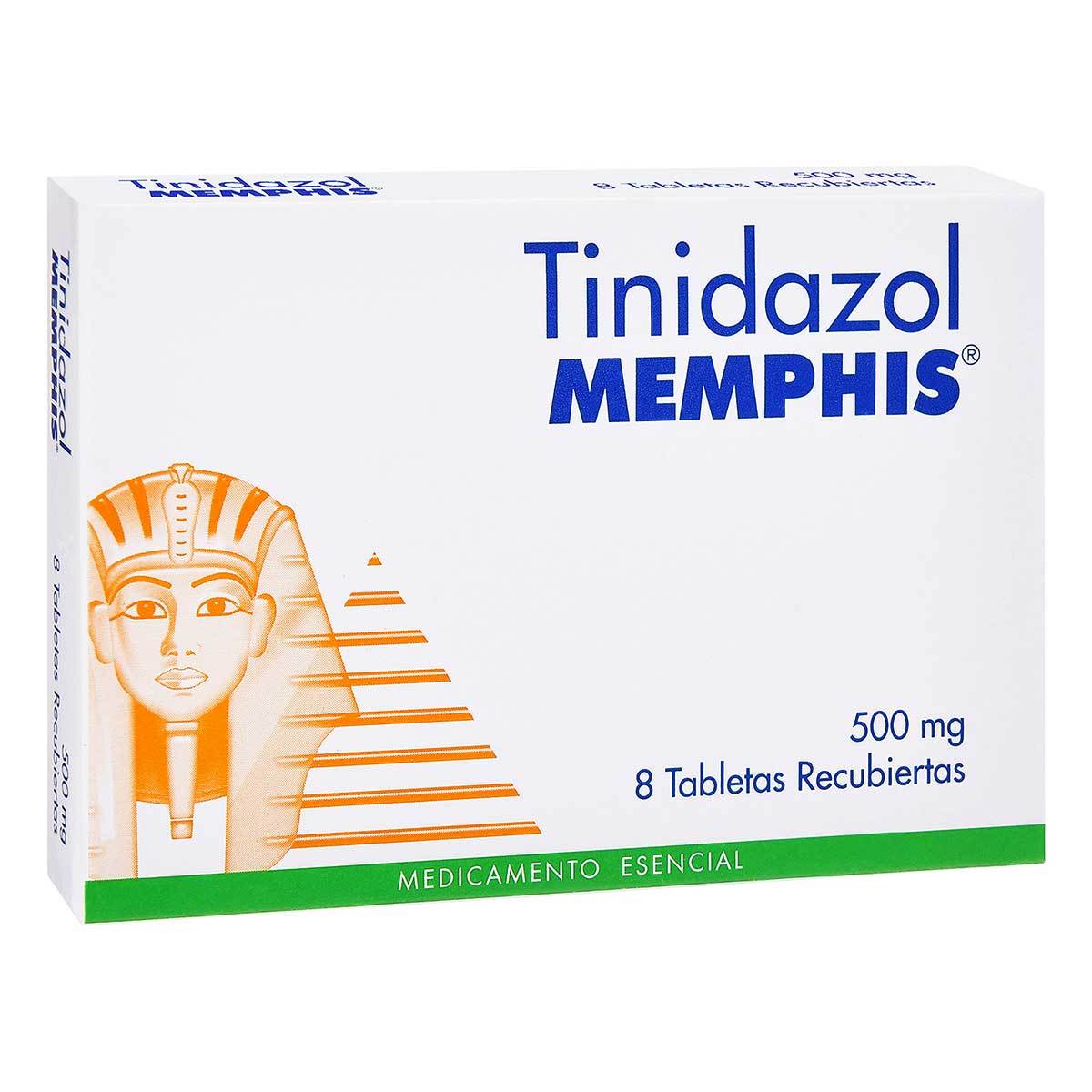 Tinidazol 500 Mg Memphis Caja X 8 Tabletas Recubiertas.