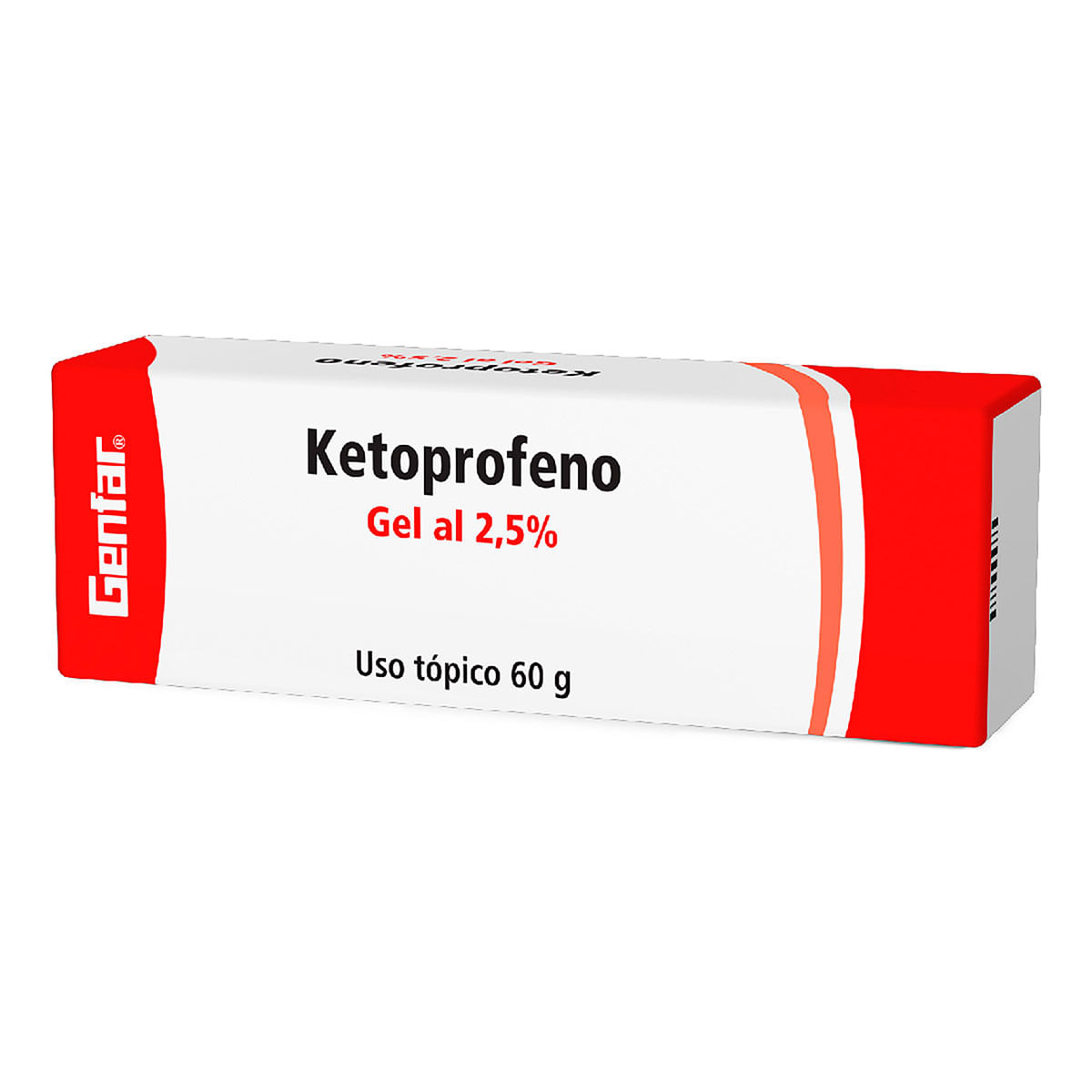 Gel Tópico Ketoprofeno 2.5% Genfar Tubo x 60 g