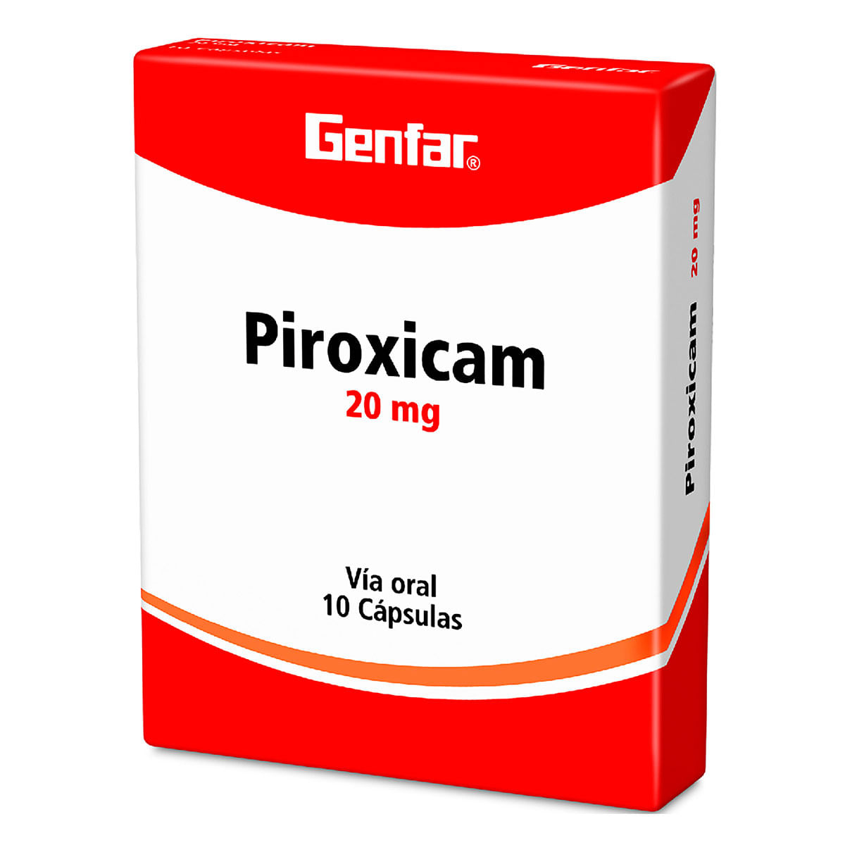 Piroxicam 20 Mg Genfar Caja X 10 Cápsulas.