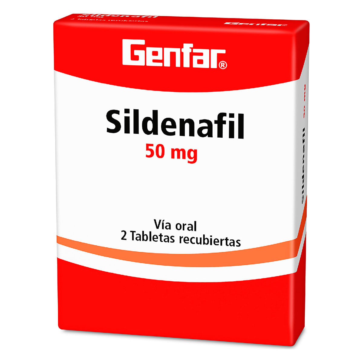 Sildenafil 50 Mg Genfar Caja x 2 Tabletas Recubiertas