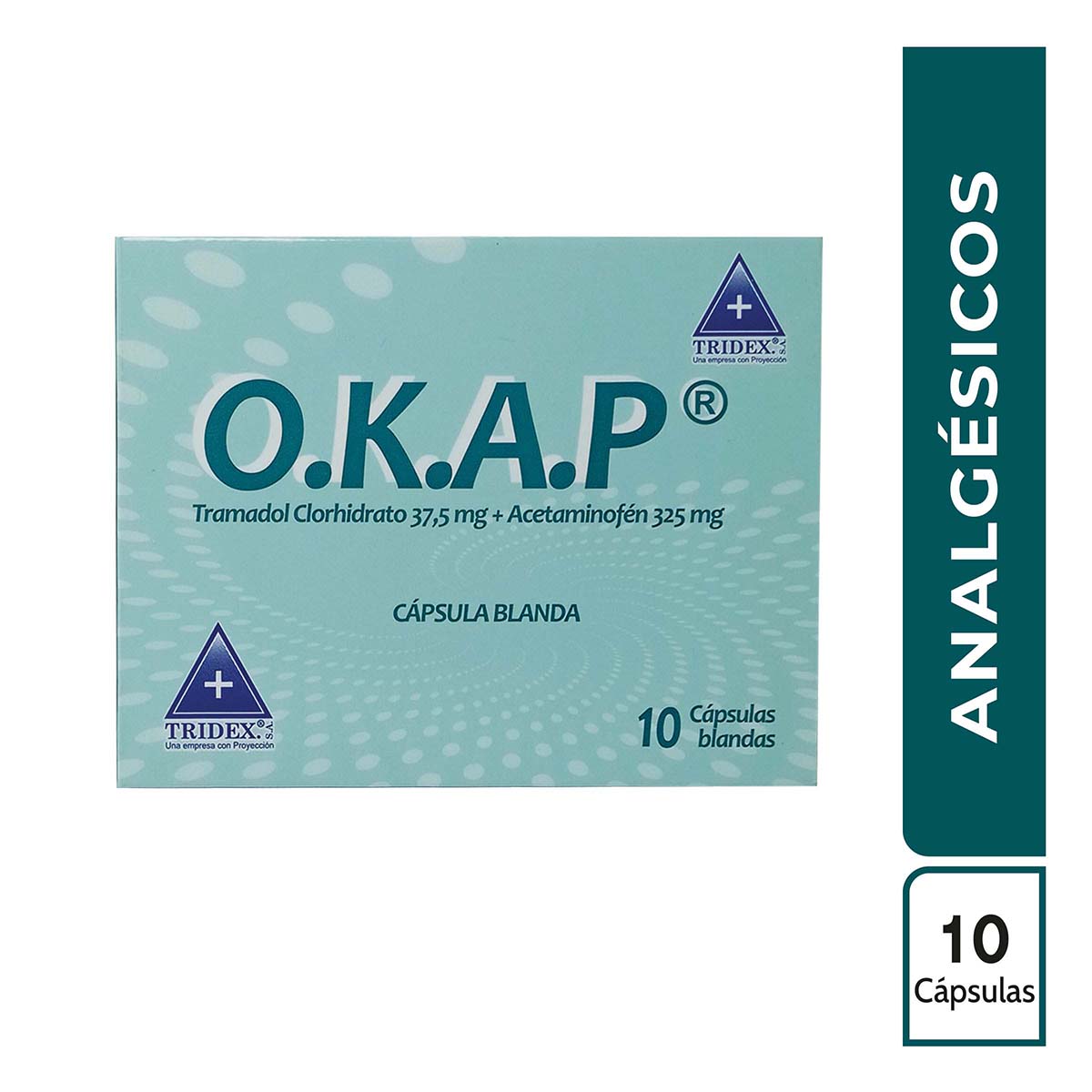 O.K.A.P 37,5 mg + 325 mg Tridex Caja x 10 Cápsulas Blandas