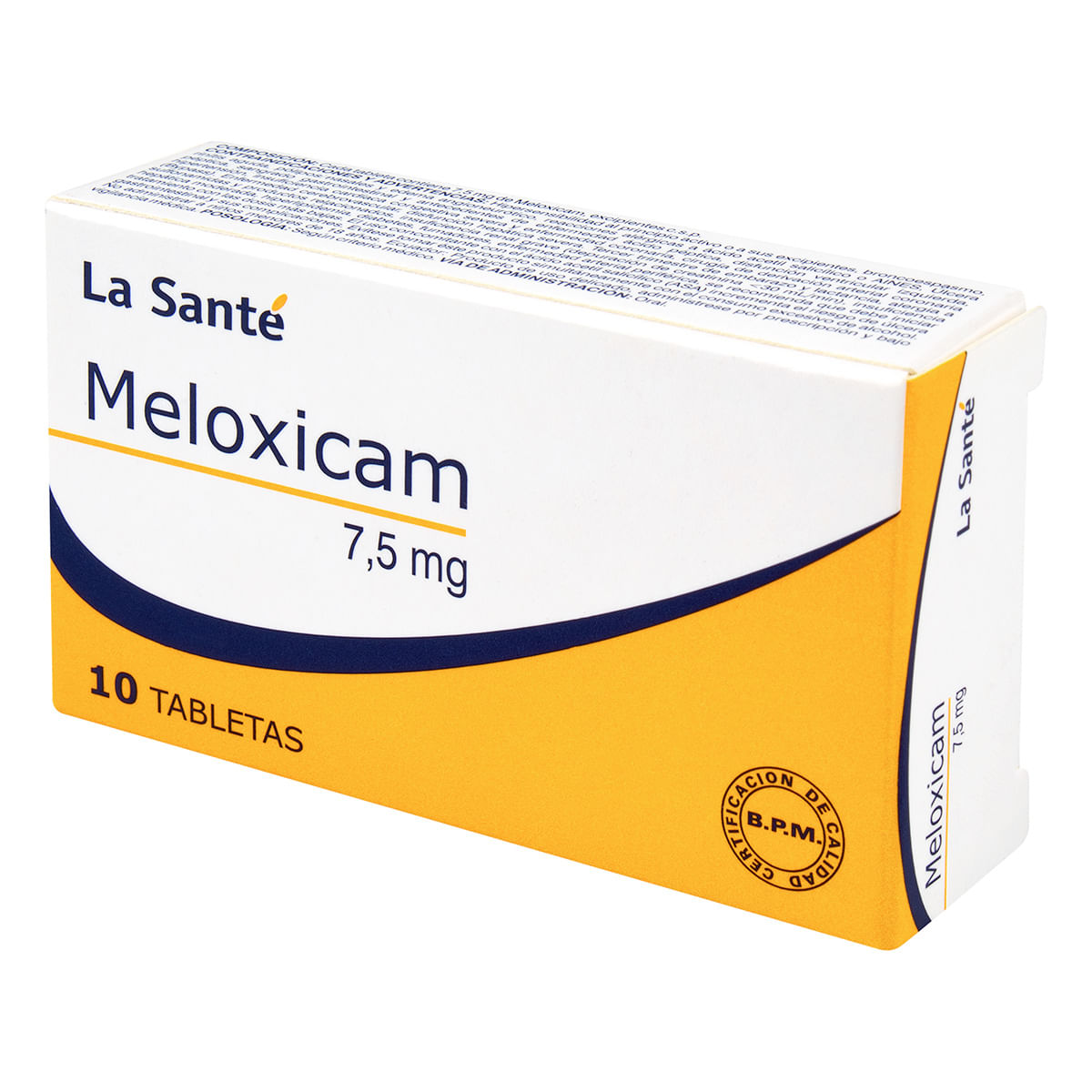 Meloxicam 7.5 Mg La Santé Caja X 10 Tabletas.