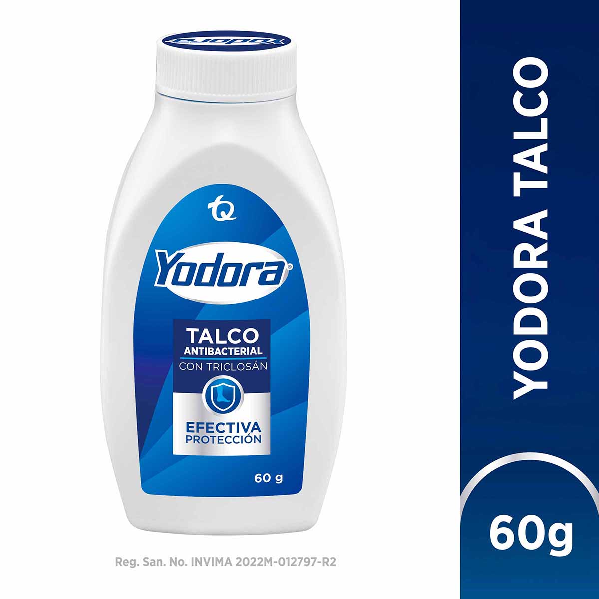 Talco Antibacterial Yodora Frasco x 60 g.