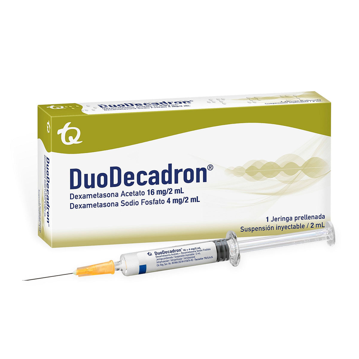 Suspensión Inyectable Duo-Decadron 16+4 Mg/ 2 mL Tecnoquímica Caja x 1 Jeringa Prellenada