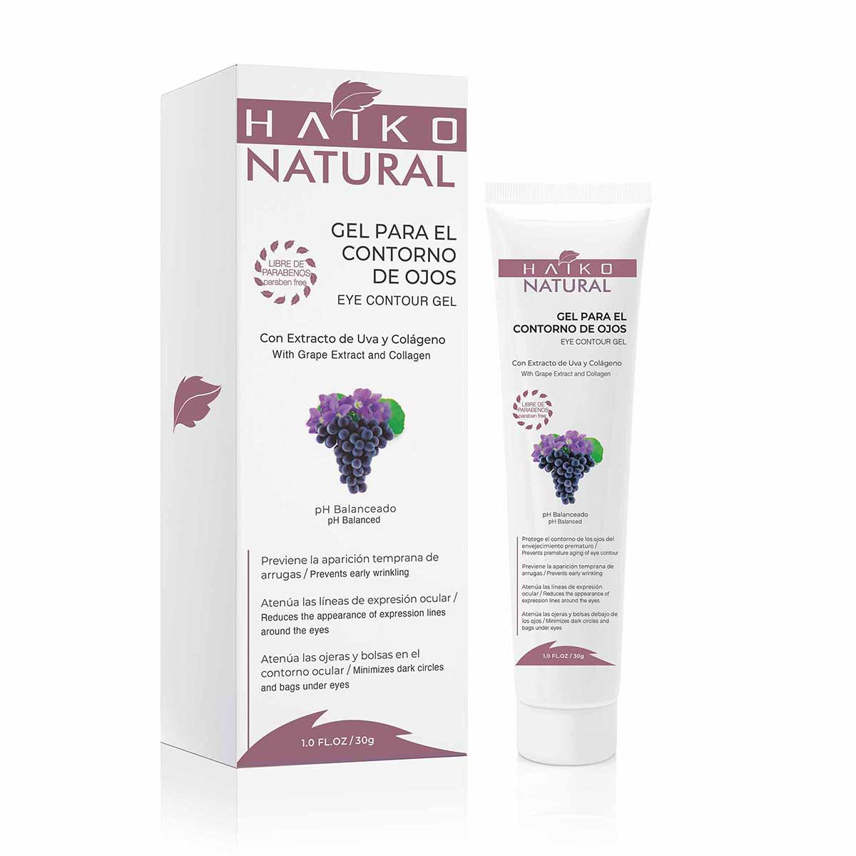 Gel para el Contorno de Ojos Haiko Natural Frasco x 30 mL.