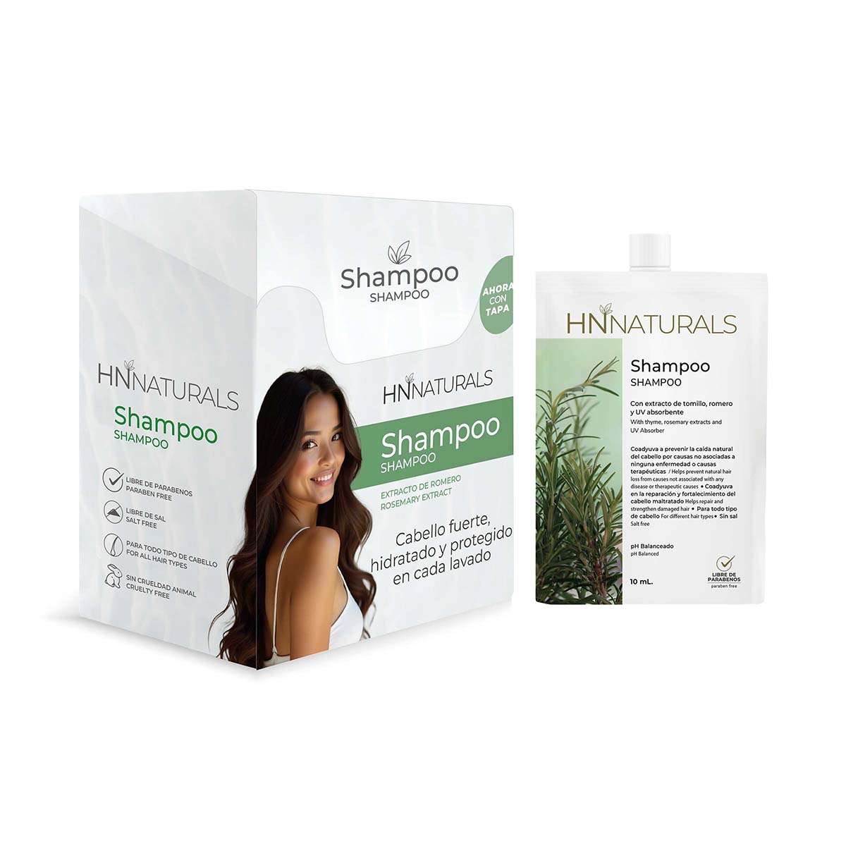 Shampoo Reparador HNnaturals 10 mL Caja x 12 Sobres