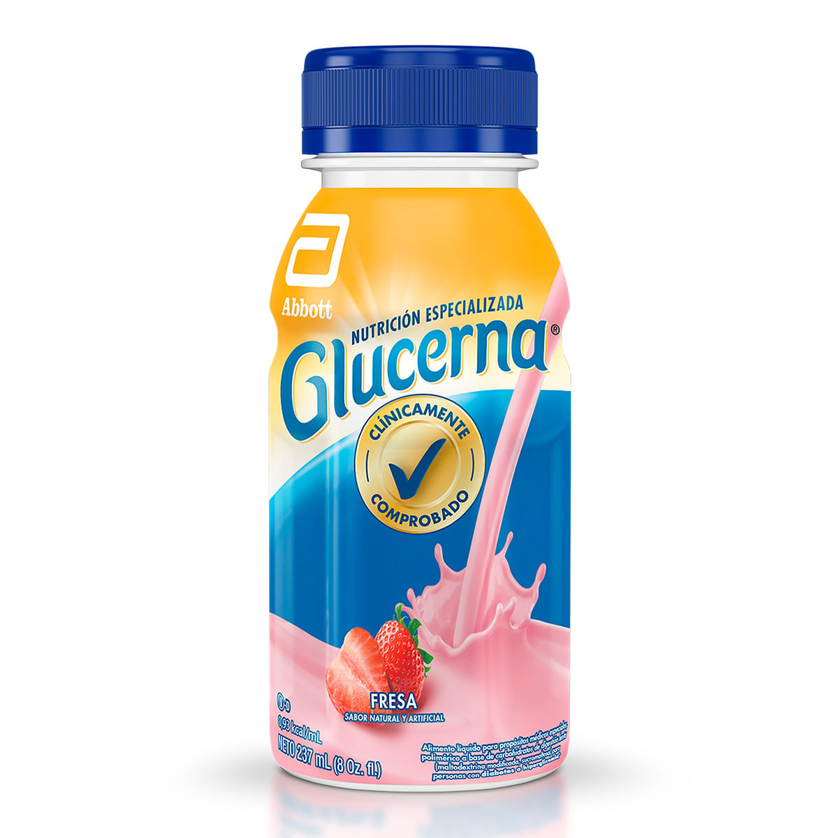 Alimento Abbott Glucerna Fresa Líquido Botella x 237 mL