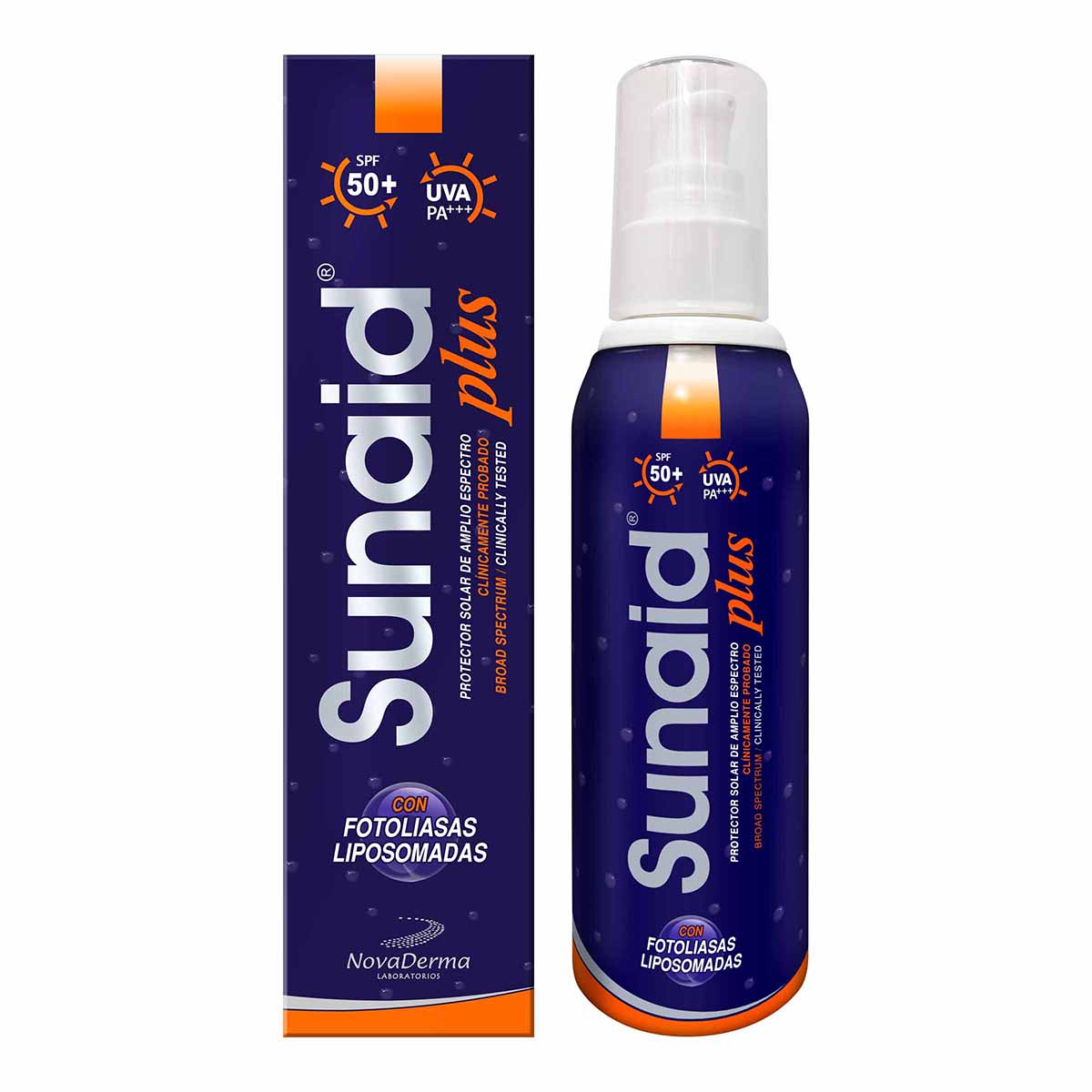Protector Solar Sunaid Plus Novaderma Spf 50+ Frasco X 100 G.